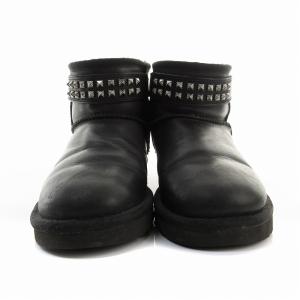 UGG australia Neva Deco Studs ムートン ショートブーツ ネバデコスタッズ 22cm 黒 ブラック