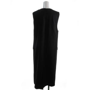 GALERIE VIE ワンピース ノースリーブ バックファスナー ウール 34 XS 黒 ブラック