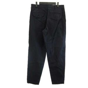 COMME des GARCONS HOMME PLUS テーパードパンツ スラックス 光沢 ネイビー 紺 M