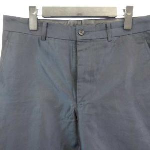 COMME des GARCONS HOMME PLUS テーパードパンツ スラックス 光沢 ネイビー 紺 M