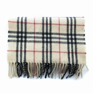 BURBERRY BLUE LABEL マフラー ノバチェック フリンジ ベージュ