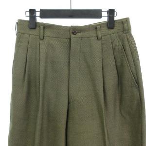 COMME des GARCONS HOMME PLUS PP-05034S AD1991 テーパードパンツ スラックス 2タック ベージュ×カーキ S