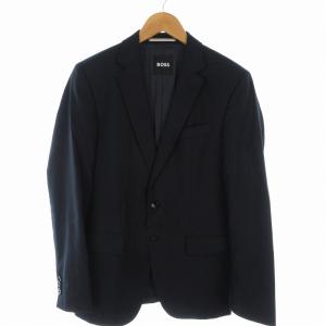 HUGO BOSS セットアップ 2点セット シングルジャケット サイドベンツ テーパードパンツ スラックス 46 S 紺 ネイビー