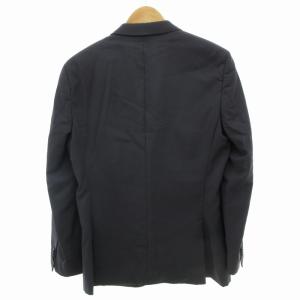 HUGO BOSS シングル スーツ セットアップ 上下 テーラードジャケット パンツ 2B サイドベンツ センタープレス 46 XL 紺 ネイビー