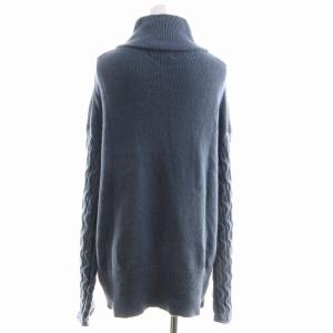 Theory ニット セーター タートルネック ウール カシミヤ混 長袖 S 青 ブルー