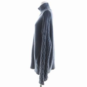 Theory ニット セーター タートルネック ウール カシミヤ混 長袖 S 青 ブルー