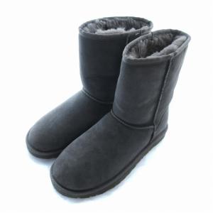 クラシックショート2 ショートブーツ ムートン ウール 24?p グレー系 