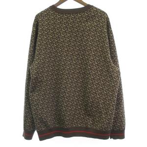 BURBERRY TBモノグラム ニット セーター 総柄 長袖 茶 XXL