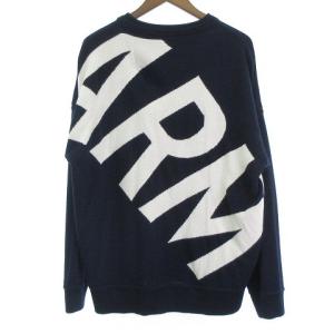 EMPORIO ARMANI カシミヤ混 ニット セーター 長袖 紺 ネイビー XL