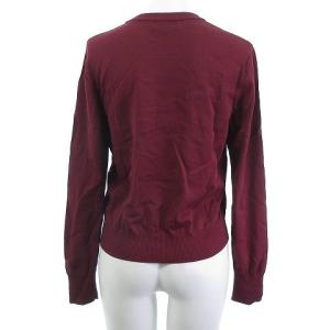 BLUE LABEL CRESTBRIDGE 24AW 美品 ドライレーヨンストレッチプレッピーニット セーター 長袖 ワイン ボルドー バーガンディ 38 M位