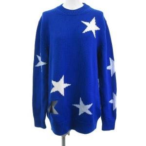 ニット 星柄 ブルー XS