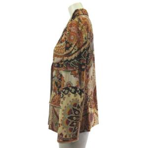 LEONARD FASHION ファッション シャツジャケット ペイズリー柄 ブラウン 茶 L