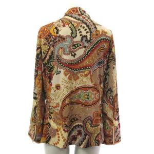 LEONARD FASHION ファッション シャツジャケット ペイズリー柄 ブラウン 茶 L