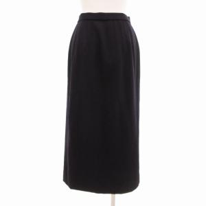 LEONARD FASHION ファッション 美品 タイトスカート ミモレ ロング フロントジップ XS 紺 ネイビー