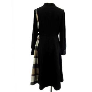 BLUE LABEL CRESTBRIDGE 24AW ナチュラルドライポプリンドレス ブラック 36