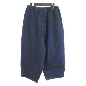 COMME des GARCONS ガウチョパンツ ワイド クロップドパンツ イージー ネイビー 紺 QE-P030
