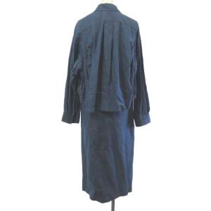 Diagram タグ付き 24SS セットデニムワンピース ワンピース ノースリーブ クロップドシャツ インディゴ 36 0324131165