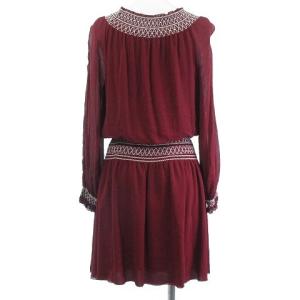 TORY BURCH 美品 シルク ワンピース ひざ丈 赤 レッド 2 約M