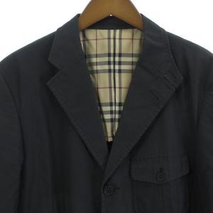 BURBERRY LONDON テーラードジャケット ブレザー 3B ノバチェック 黒 ブラック LL
