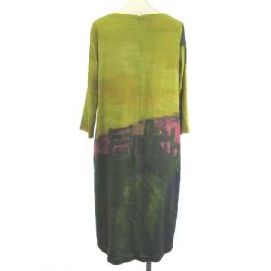 SYBILLA GBEAU-07630 ランドスケープワンピース イエロー グリーン M
