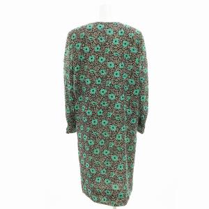 GIVENCHY ヌーベルブティック ワンピース 長袖 ミモレ ロング 花 総柄 10.5 L 白 ホワイト マルチカラー