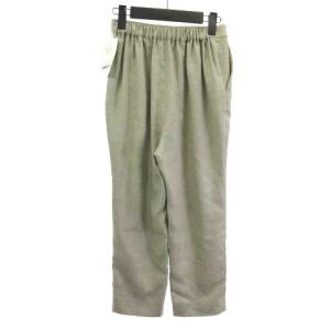 ENFOLD タグ付き LINEN LIKE TUCK SLACKS リネンライク タック スラックス パンツ ベージュ 38 300CS631-2030