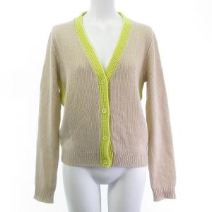 カシミヤ カーディガン ベージュ イエロー 42