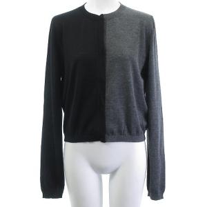 FENDI カシミヤ シルク アンサンブルニット ツイン カーディガン セーター イタリア製 グレー 黒 ブラック 42 S位