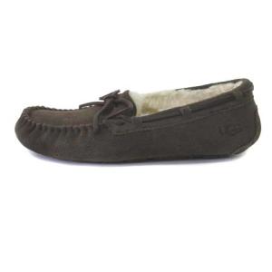 UGG australia 1107949 モカシンシューズ スリッポンシューズ ムートン 茶 ブラウン 6 23cm