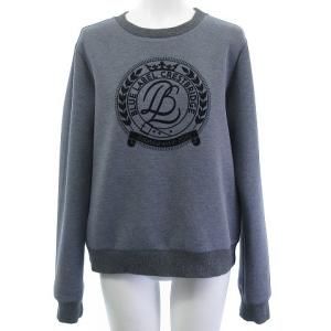 24AW 美品 エンブレムフロッキープルオーバー スウェット トレーナー カットソー グレー 38 M位