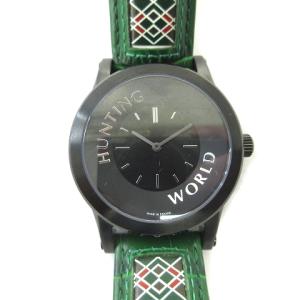 腕時計 ウォッチ HWS001GR ソルジャー クォーツ レザーベルト ブラック グリーン