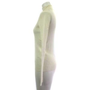 ESTNATION ニット セーター タートルネック リブ 長袖 ホワイト 白 F