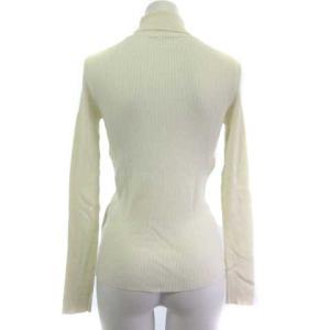 ESTNATION ニット セーター タートルネック リブ 長袖 ホワイト 白 F