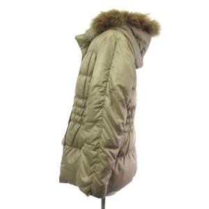 23区 ダウンコート ダウンジャケット ロング フーデッド ファー ベージュ 44