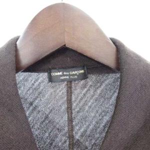 COMME des GARCONS HOMME PLUS ニット ジップアップ グレー ブラウン