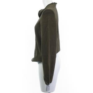 COMME des GARCONS 美品 GI-T065 AD2002 リブネック変形スウェット トレーナー 長袖 カーキ系 グレー S位