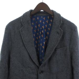 COMME des GARCONS HOMME HJ-J037 AD2012 ウール縮絨 テーラードジャケット グレー S