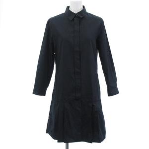 ワンピース チュニック ブラウス 9分袖 紺 ネイビー 40 S位
