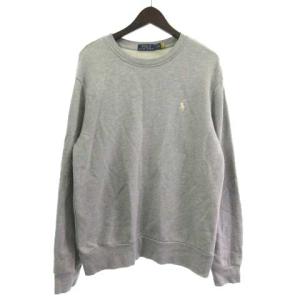 スウェット トレーナー ワンポイント刺繍 プルオーバー グレー M