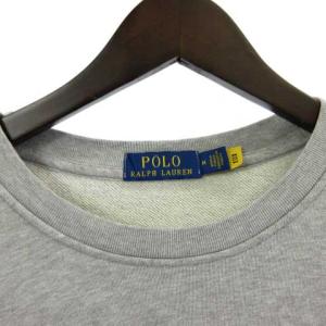 POLO RALPH LAUREN スウェット トレーナー ワンポイント刺繍 プルオーバー グレー M