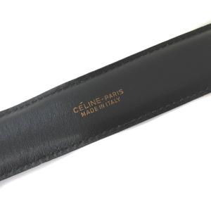 CELINE ベルト レザー トリオンフ ゴールドカラー金具 ブラック ゴールド 65