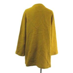 SYBILLA ニットジャケット カーディガン ウール チェック イエロー 黄 40