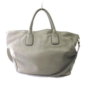 HIROFU トートバッグ ショルダー  2WAY エンボス ベージュ