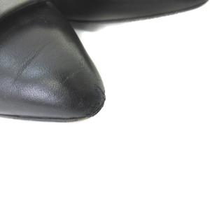 Salvatore Ferragamo パンプス バレエ シューズ ヴァラ リボン ポインテッドトゥ ブラック 黒 6.5 23.5cm