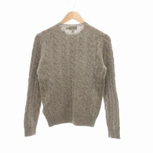 POLO RALPH LAUREN ニット セーター 長袖 ケーブル編み ポニー刺繍 カシミヤ混 S グレー