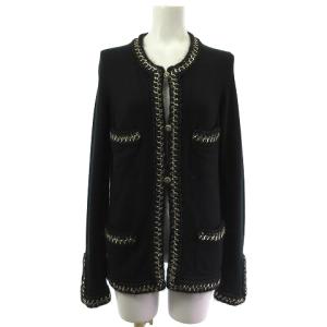 カシミヤ カーディガン ココマーク P41975K03201 34 ブラック