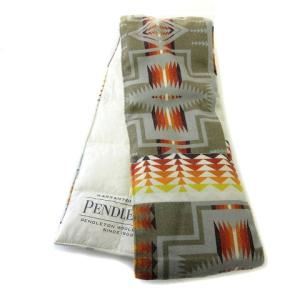 PENDLETON タイオン TAION ダウンマフラー オルテガ柄 オレンジ オフホワイト