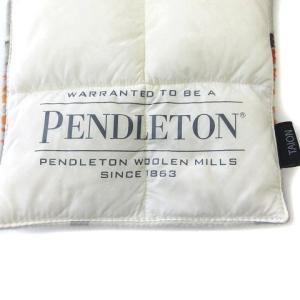 PENDLETON タイオン TAION ダウンマフラー オルテガ柄 オレンジ オフホワイト