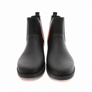 PAUL SMITH レインブーツ 長靴 サイドゴア レインボーカラー 8 26cm 黒 ブラック
