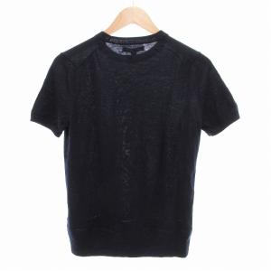 Brooks Brothers ニット カットソー 半袖 クルーネック M 紺 ネイビー